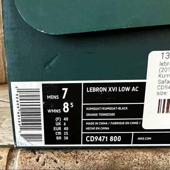 Atmos x Nike LeBron 16 Low “Safari” - Picture 9 of 9